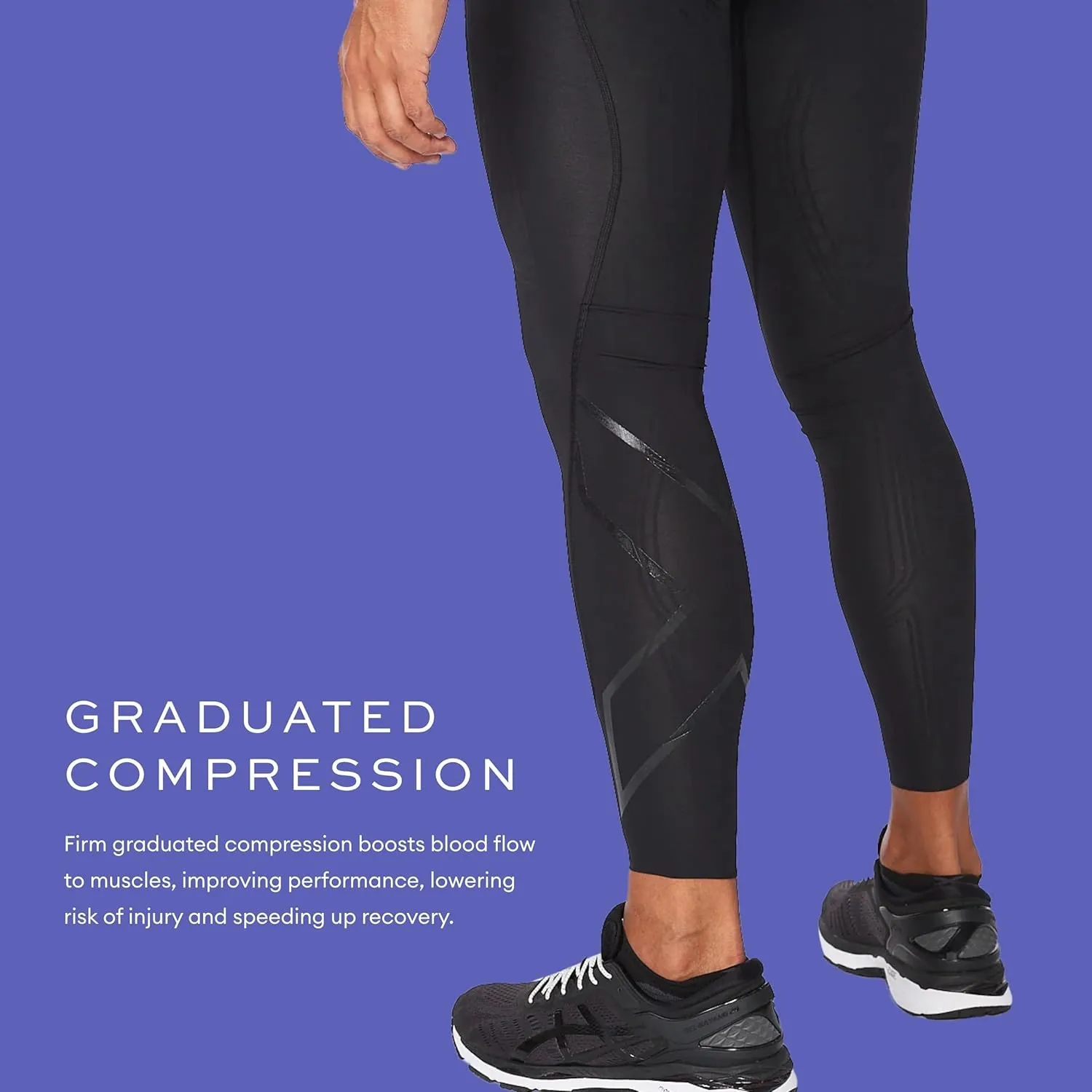 2XU Men's Force Compression Tights - High Performance, Reduced Muscle Movement