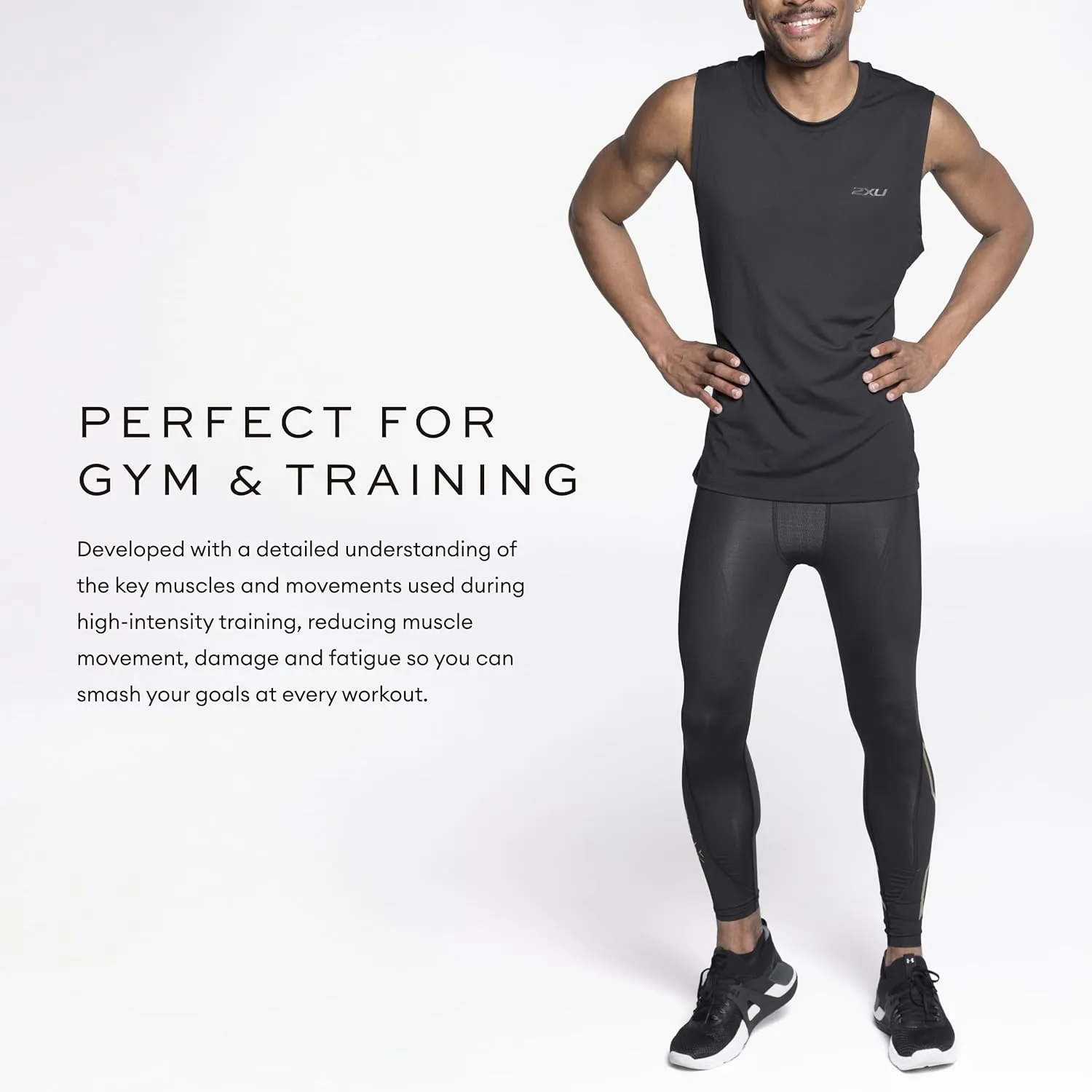 2XU Men's Force Compression Tights - High Performance, Reduced Muscle Movement