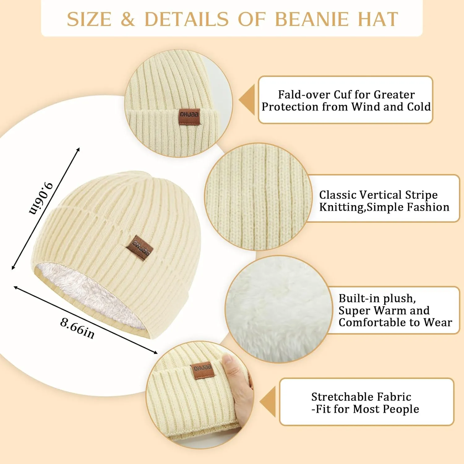 3 Pcs Hat and Scarf Gloves Set for Women and Men Winter Soft Knit Christmas Hat and Neck Warmer Gloves Set