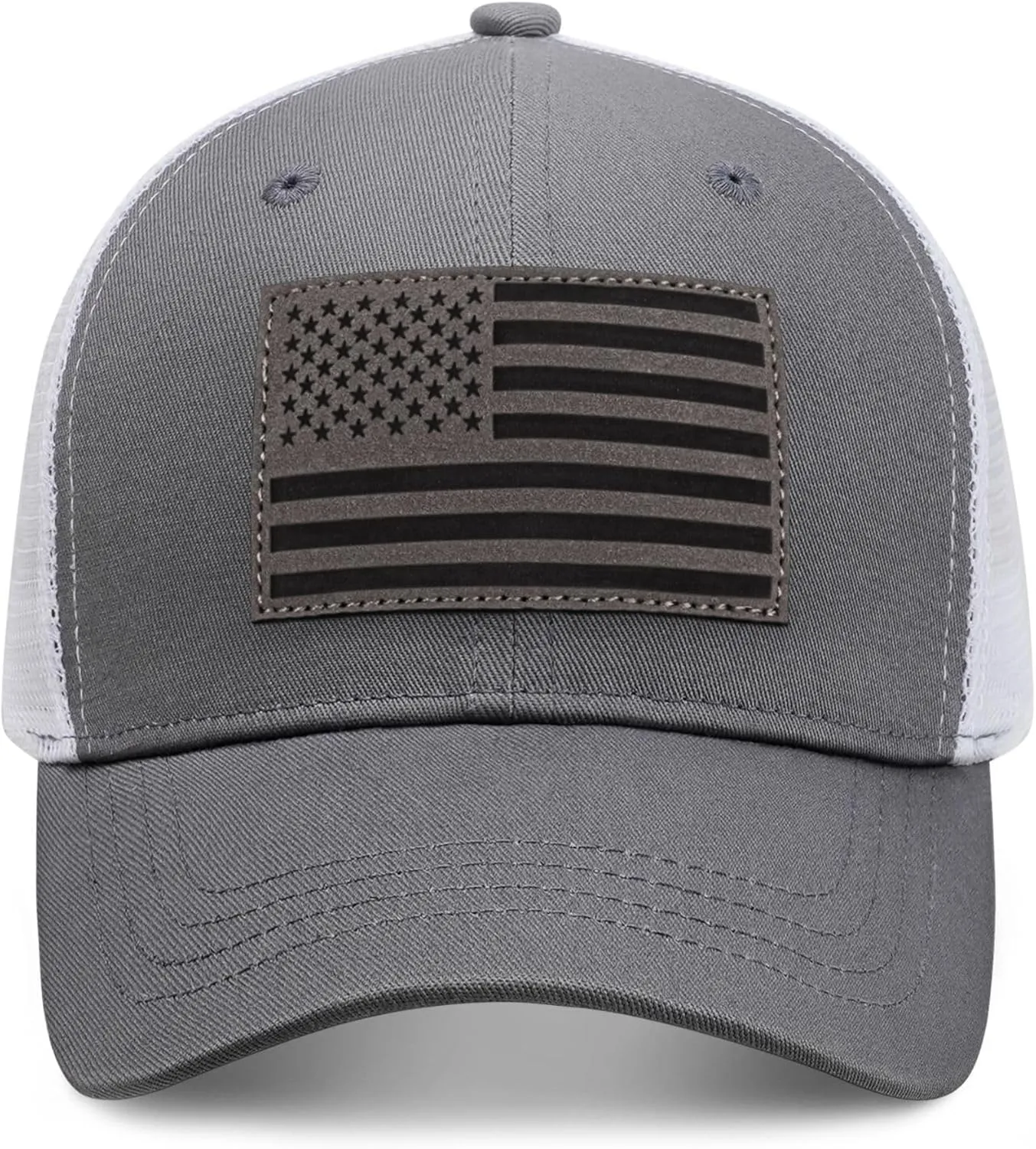 American Flag Trucker Hat - Snapback Hats for Men Women Baseball Cap - Breathable Mesh & Adjustable Fit for Casual Wear