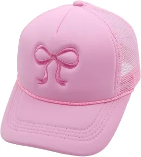 Bow-Tie Mesh Back Baseball Caps for Women Trendy Y2k Trucker Hats Dad Hat Sports Hat Breathable Snapback Hats 2025