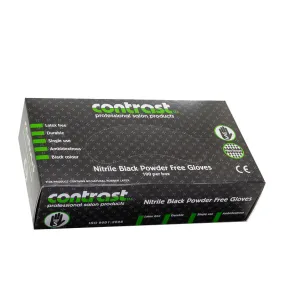 Contrast Nitrile Black Powder Free Gloves Small 100pk