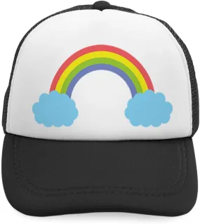 Custom Kids Trucker Hat Cute Rainbow Polyester Boys Caps & Girls Adjustable