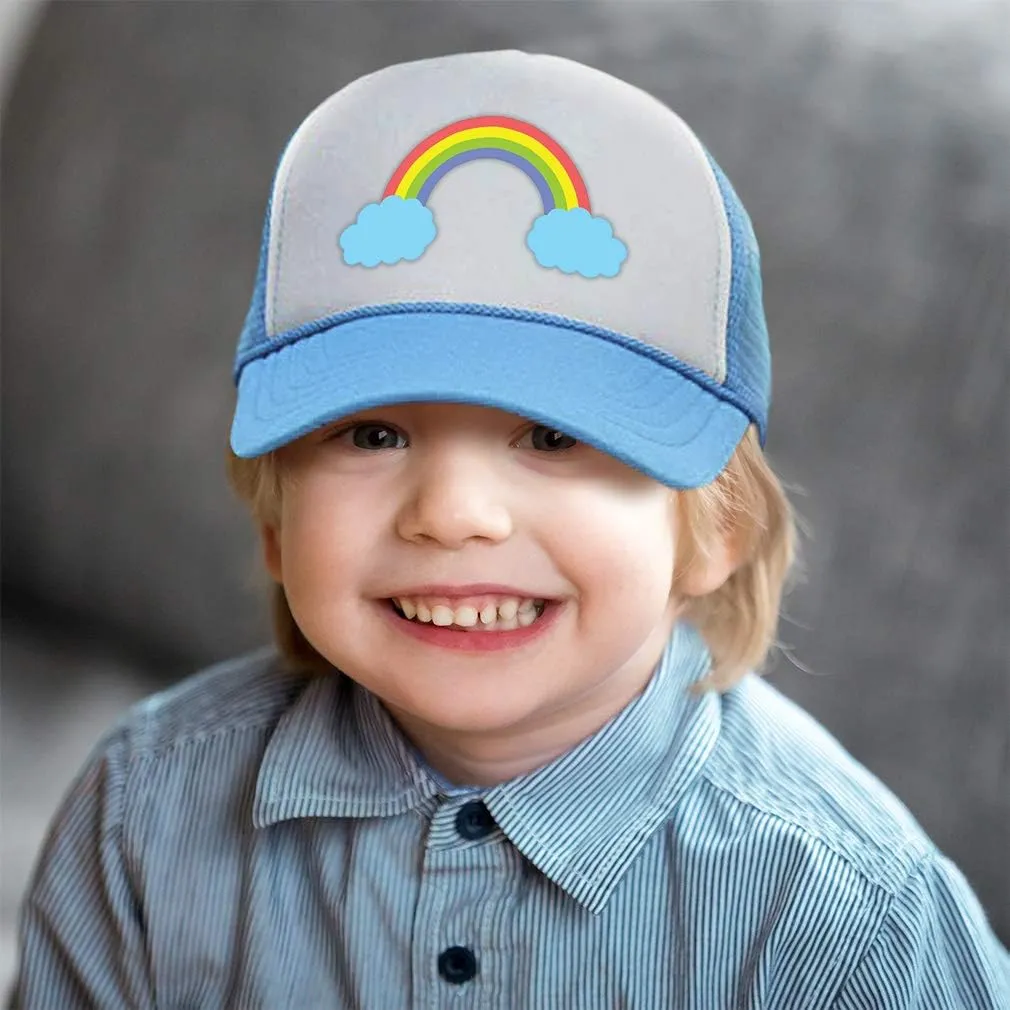 Custom Kids Trucker Hat Cute Rainbow Polyester Boys Caps & Girls Adjustable
