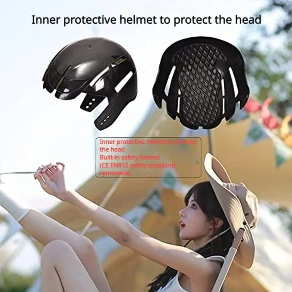 Cycling Helmet for Unisex Adults Bucket Hats with Bike Helmet Fashion Breathable Sunscreen Head Protection Bicycle Helmet Hats Women Adult