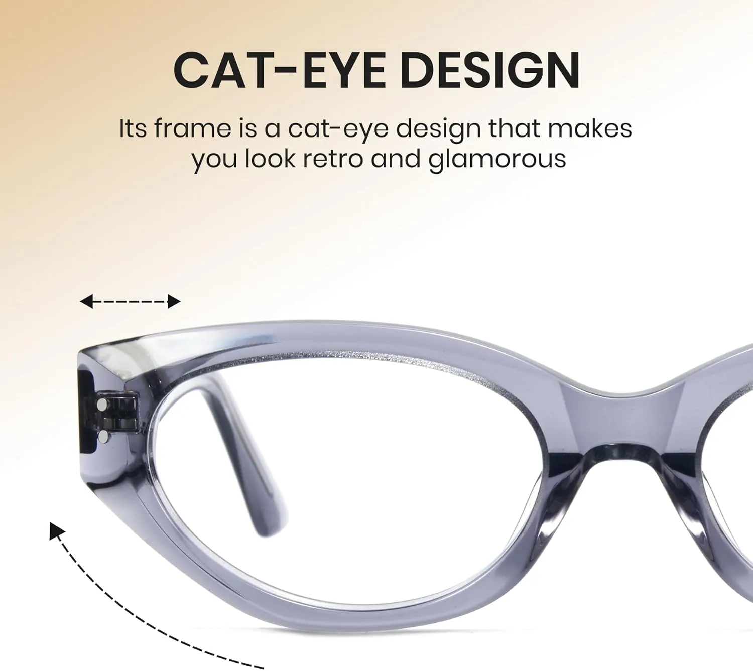 Cyxus Retro Cat Eye Blue Light Blocking Glasses for Women Computer Glasses Relieve Eye Fatigue for Computer Screens 8563