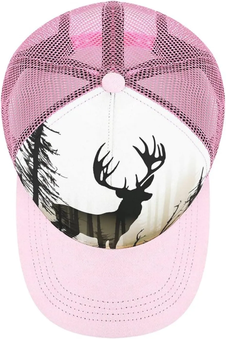 Deer Silhouette Adult Baseball Cap Hollow Baseball Hat Sun Visor Hat Adjustable Golf Hat for Men Women