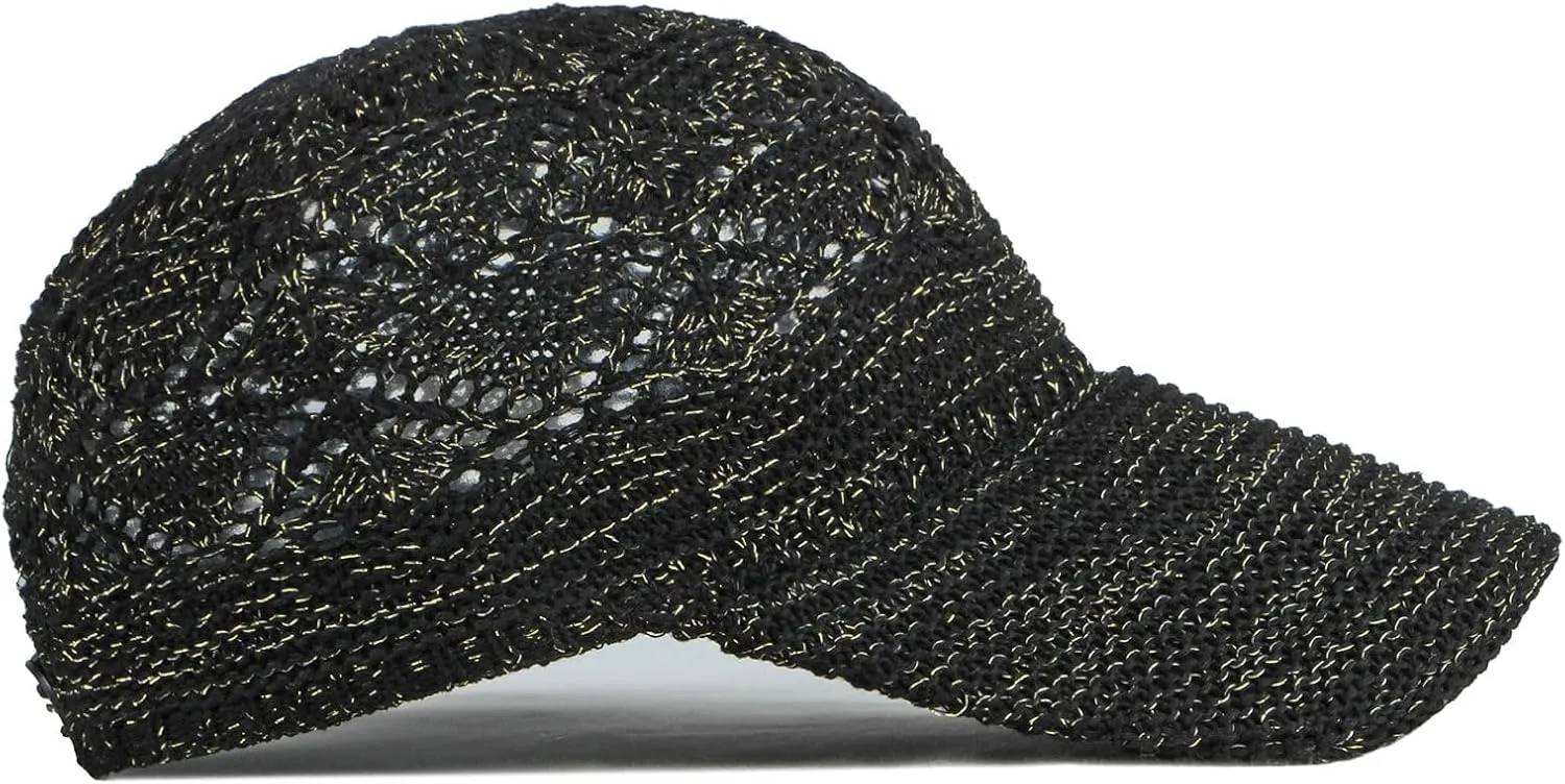 FASHIXD Knit Mesh Baseball Cap for Women Summer Yarn Trucker Hats Breathable Outdoor Hat