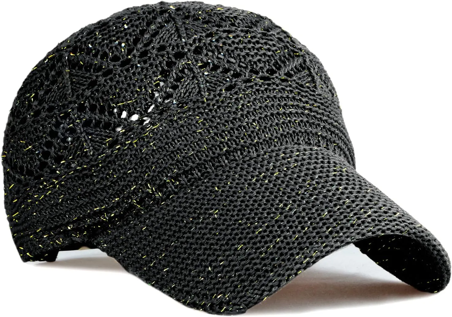 FASHIXD Knit Mesh Baseball Cap for Women Summer Yarn Trucker Hats Breathable Outdoor Hat