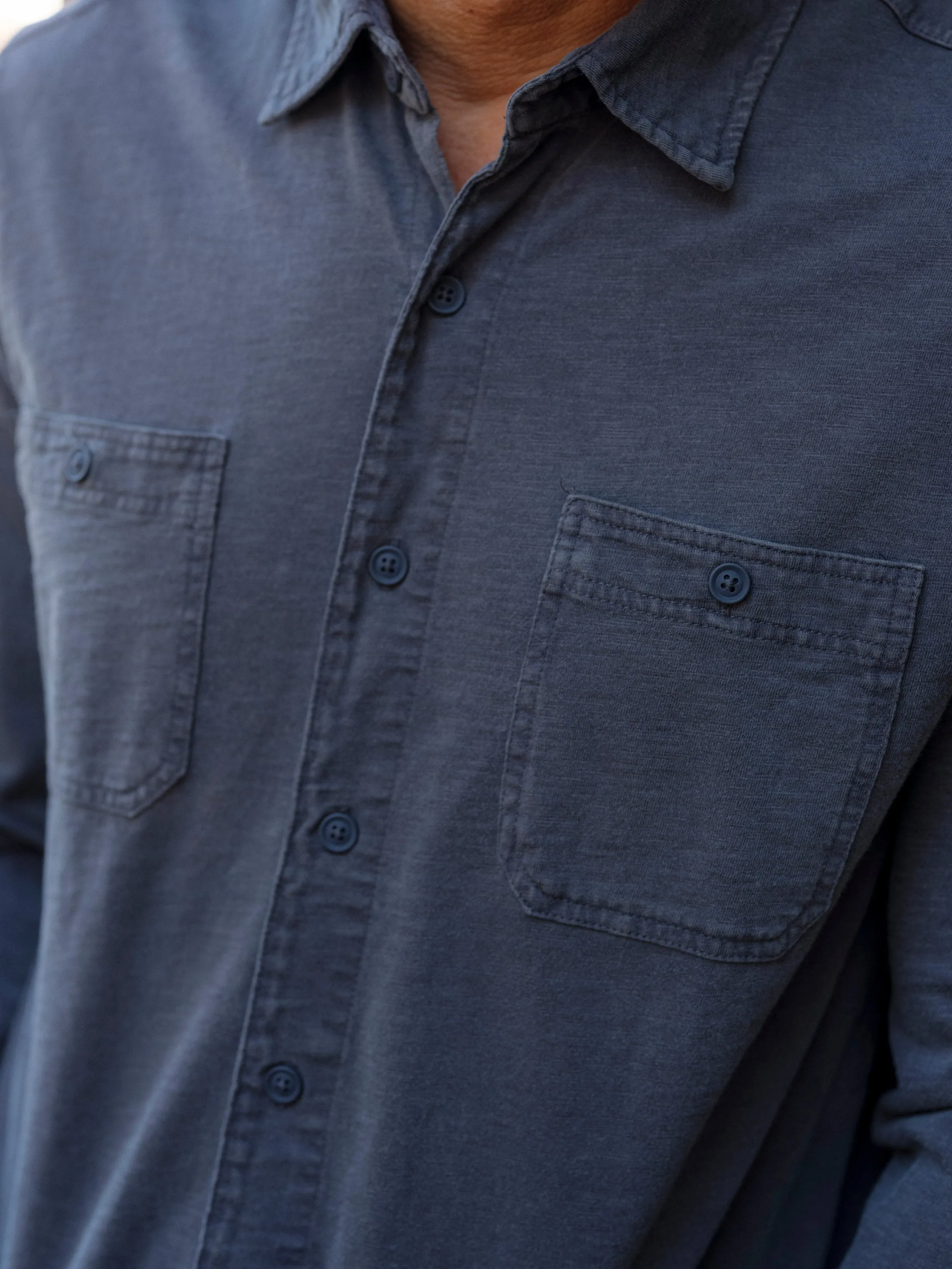 Flex Everyday Knit Shirt - Washed Navy