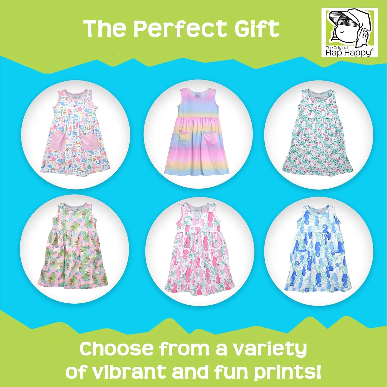 Girls' UPF 50  Dahlia Sleeveless Dress W/Pockets