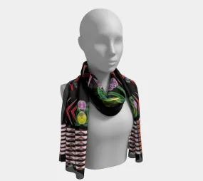 Gratitude Black Long Scarf