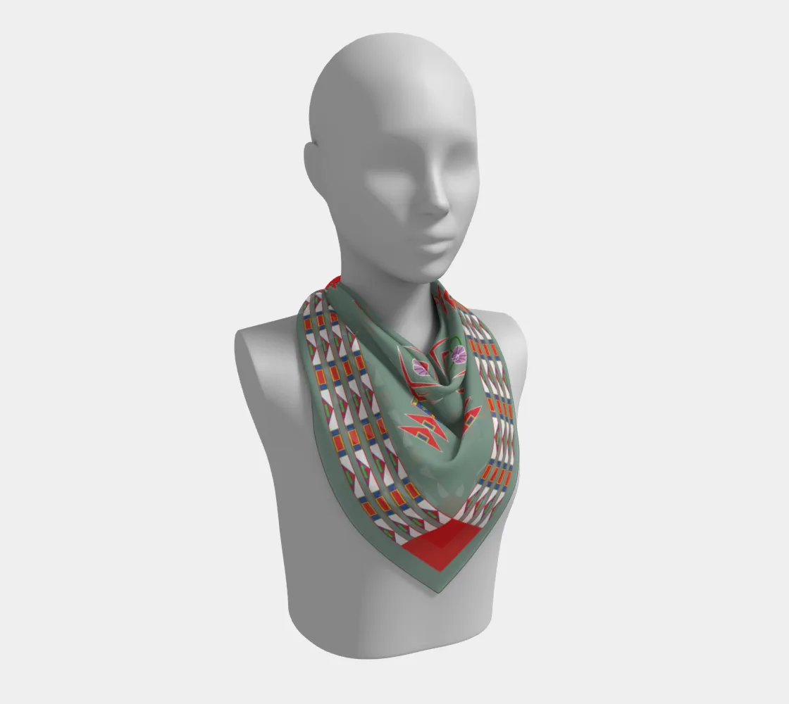 Gratitude Moss Square Scarf