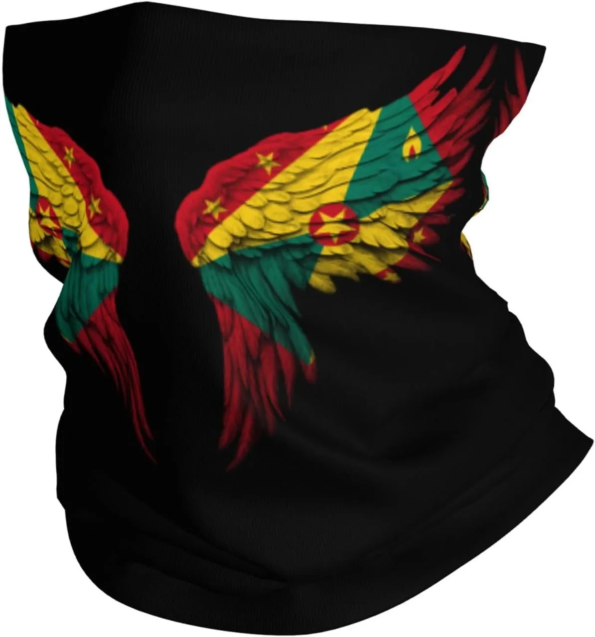 Grenada Grenadan Flag Wings Balaclava Bandana Neck Gaiter Face Mask for Men Women Shield Scarf Face Mask Seamless Uv Protection for Motorcycle Cycling Riding Running Headbands White