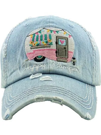 HAPPY CAMPER BUNTING LIGH DENIM HAT