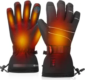 Heated Gloves for Men Women, Rechargeable Battery Gloves Temperature Display,Touchscreen for Cycling Hiking