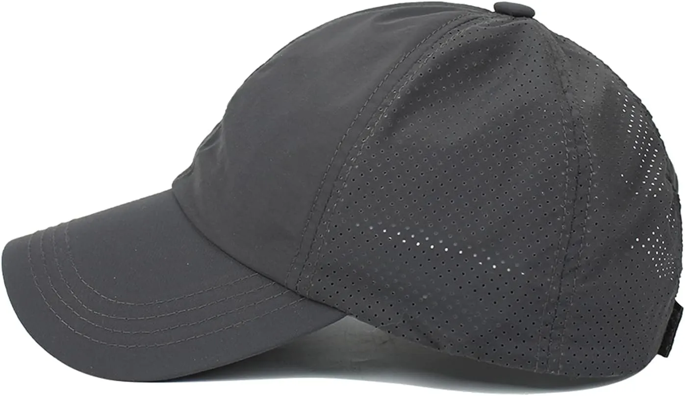 HGGE Womens Criss Cross Ponytail Baseball Cap Adjustable High Messy Bun Ponycap Quick Drying Hat