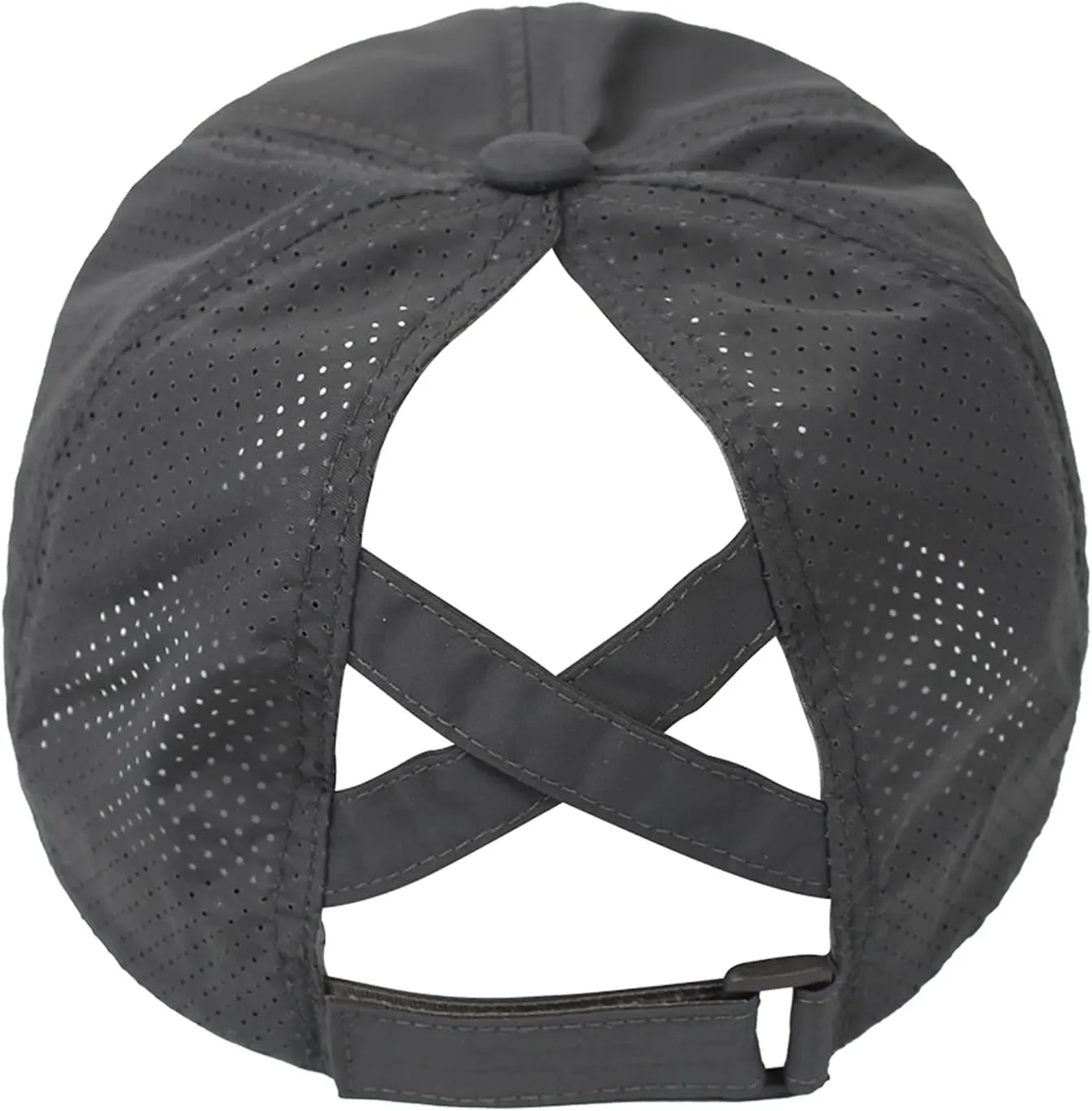 HGGE Womens Criss Cross Ponytail Baseball Cap Adjustable High Messy Bun Ponycap Quick Drying Hat