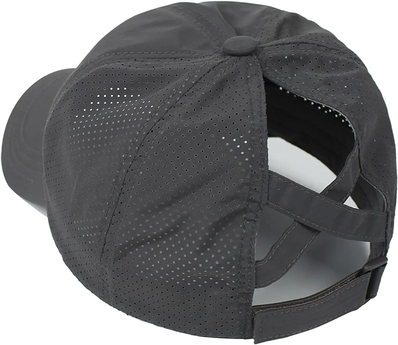 HGGE Womens Criss Cross Ponytail Baseball Cap Adjustable High Messy Bun Ponycap Quick Drying Hat