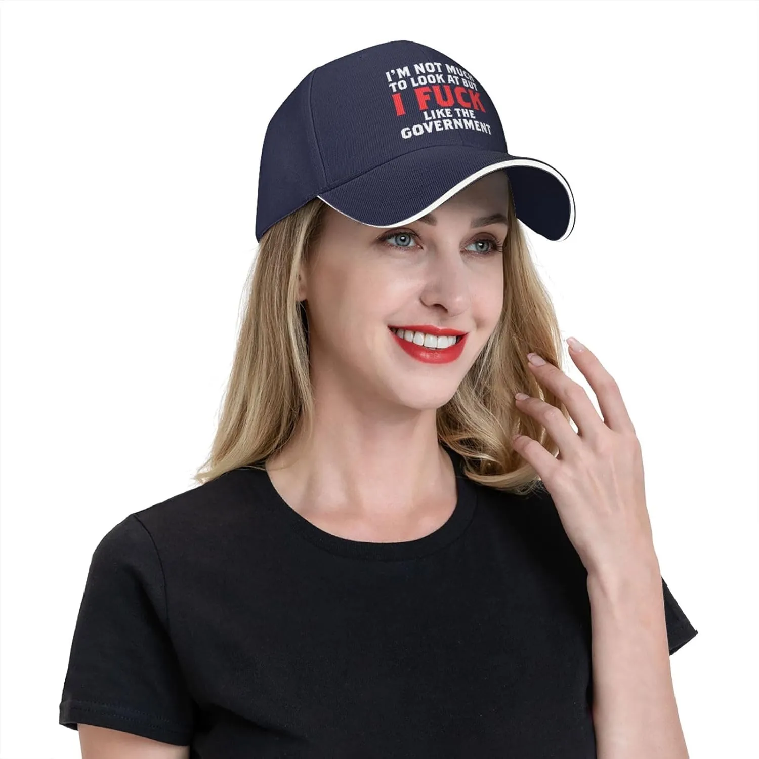 I Fucking Like The Government Hat Mens Wide Brim Baseball Cap Adjustable Low Profile Sports Dad Hats