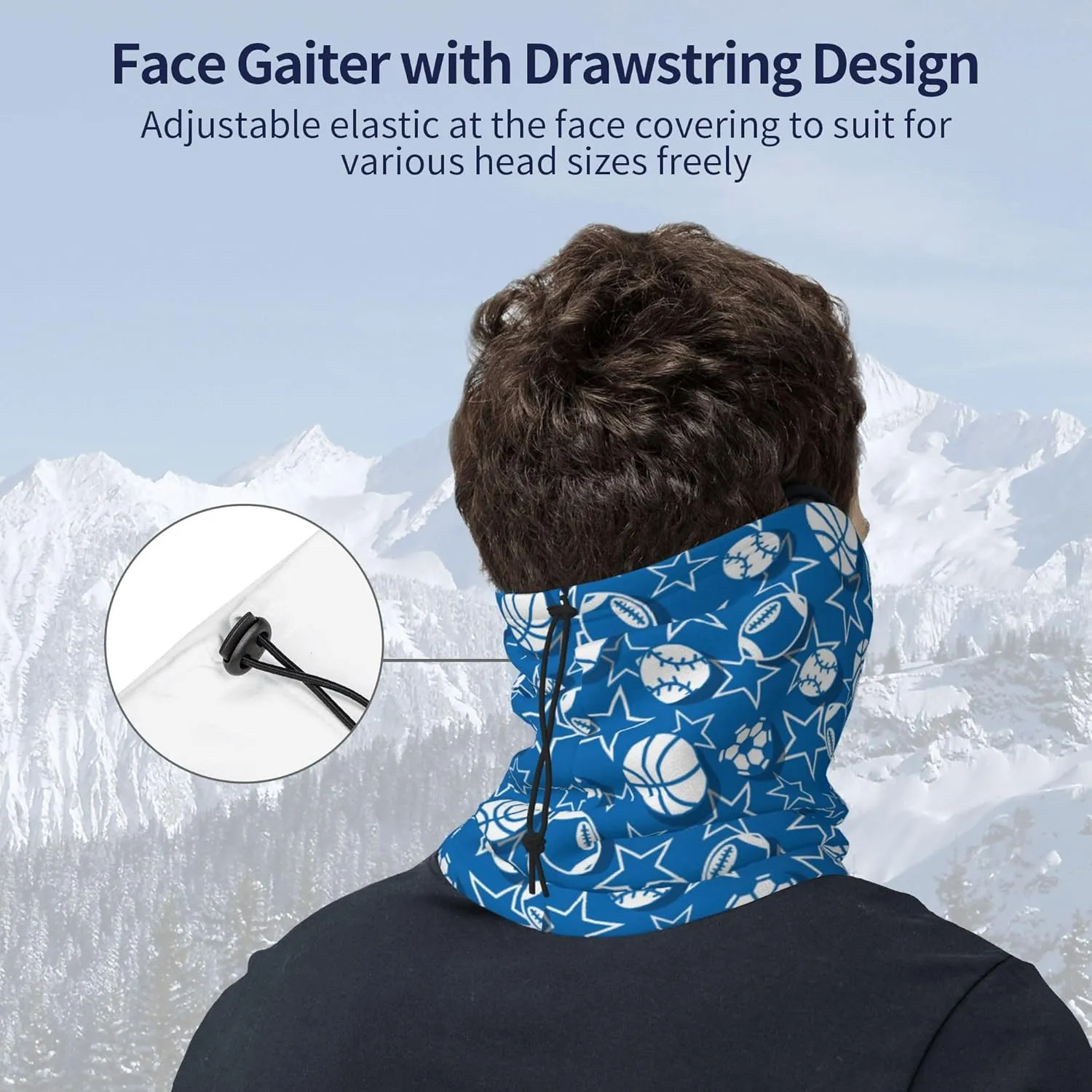 Neck Gaiter Headband Sport Headwear Elastic Face Mask Bandana Balaclava Headwrap
