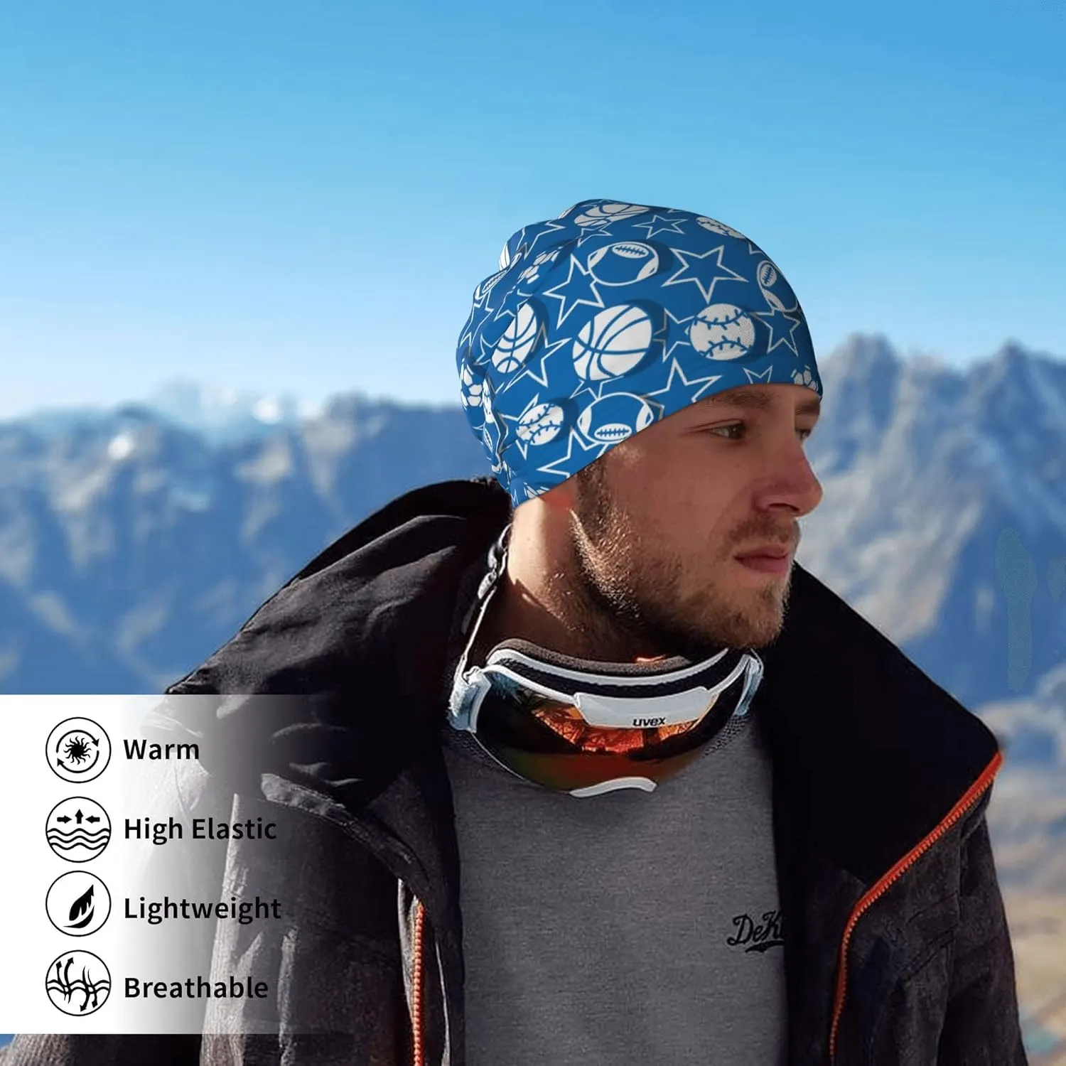 Neck Gaiter Headband Sport Headwear Elastic Face Mask Bandana Balaclava Headwrap