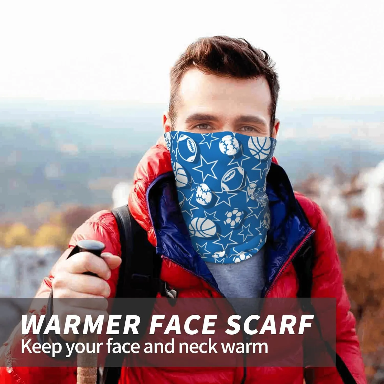 Neck Gaiter Headband Sport Headwear Elastic Face Mask Bandana Balaclava Headwrap