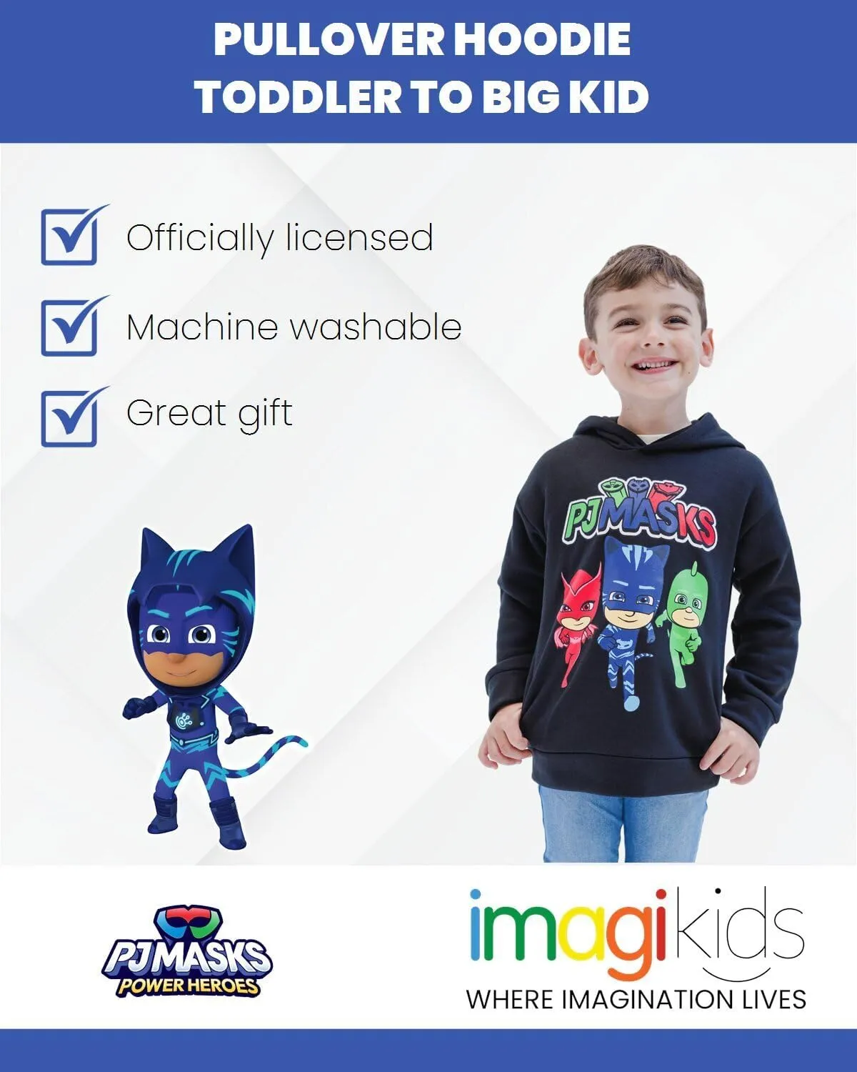 PJ Masks Catboy Owlette Gekko [SizeRangeDescription1] Fleece Hoodie [SizeDescription1]