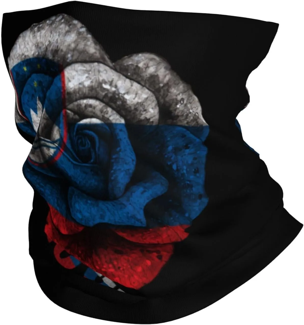 Rose Slovenia Slovene Slovenian Flag Balaclava Bandana Neck Gaiter Face Mask for Men Women Shield Scarf Face Mask Seamless Uv Protection for Motorcycle Cycling Riding Running Headbands