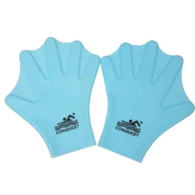 Silicone Webbed Swimming Gloves Aqua Fit Swim Training Gloves Web Gloves Swimming Closed Full Finger Webbed Water Gloves Unisex Adult1 Pair