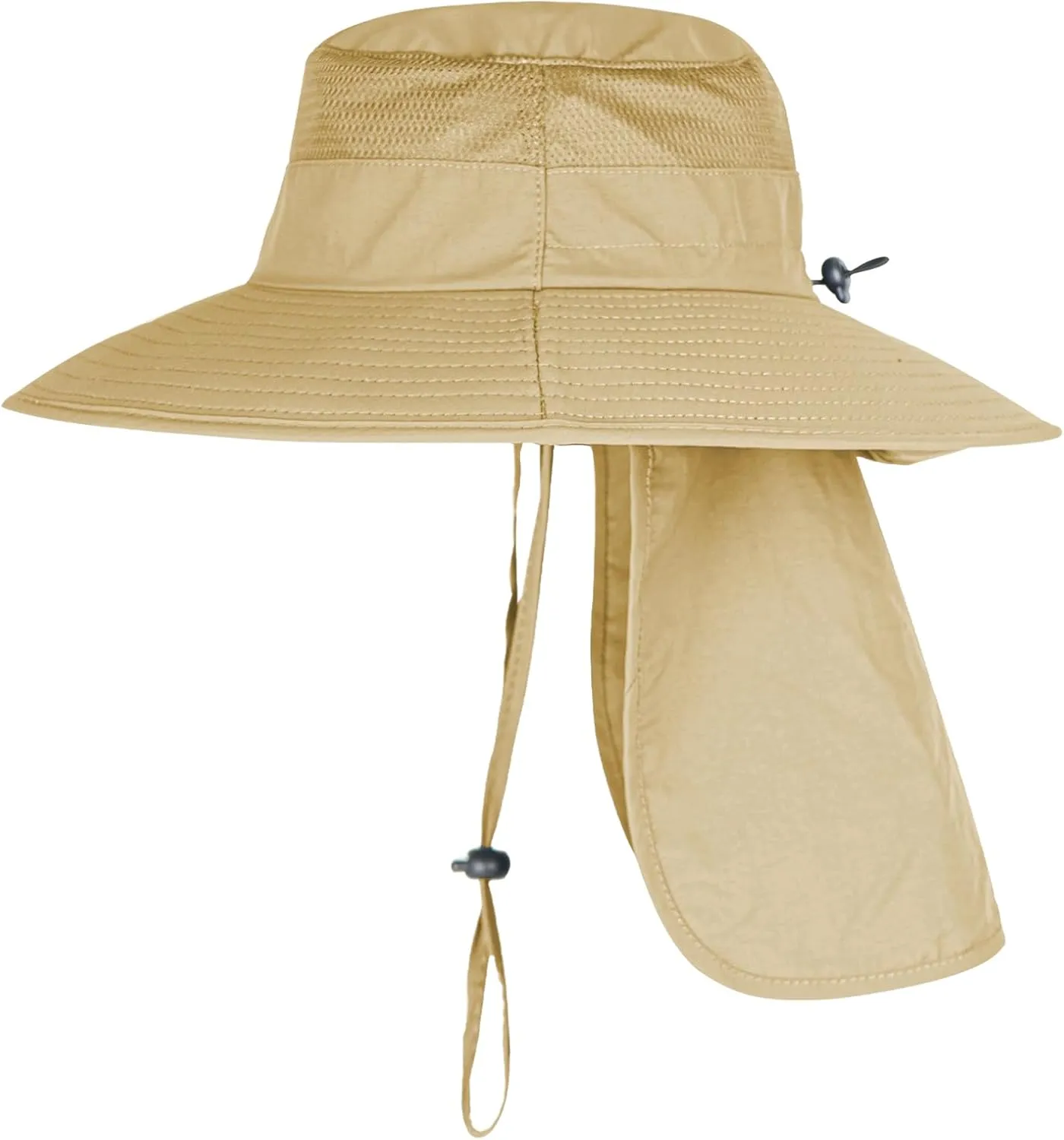 Sun Hats for Men Women Fishing Hat UPF 50  Breathable Wide Brim Bucket Hats Summer UV Protection Safari Hat with Neck Flap