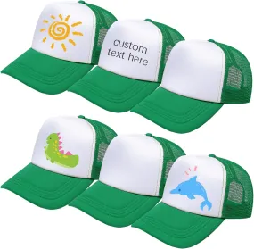 Ultrafun 6 Pack Kids Trucker Hat Sublimation Blank Plain Hats Mesh Adjustable Outdoor Sports Baseball Caps for Boys Girls