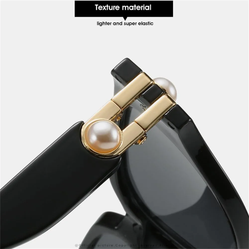 Vintage Cat Eye Sunglasses Women Sun Glasses For Female Pearl Ladies Eyeglasses UV400