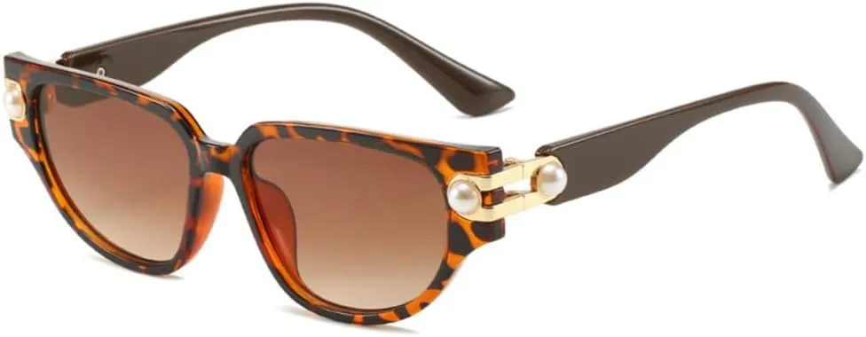 Vintage Cat Eye Sunglasses Women Sun Glasses For Female Pearl Ladies Eyeglasses UV400