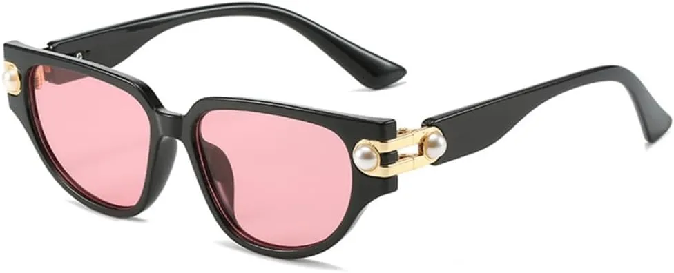 Vintage Cat Eye Sunglasses Women Sun Glasses For Female Pearl Ladies Eyeglasses UV400