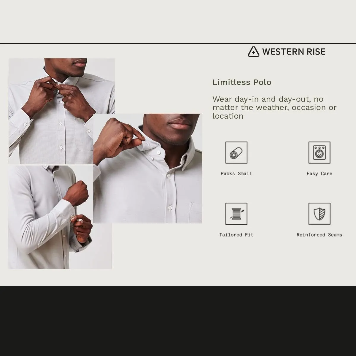 Western Rise Limitless Merino Wool Men's High Performance Button-Down Shirt
