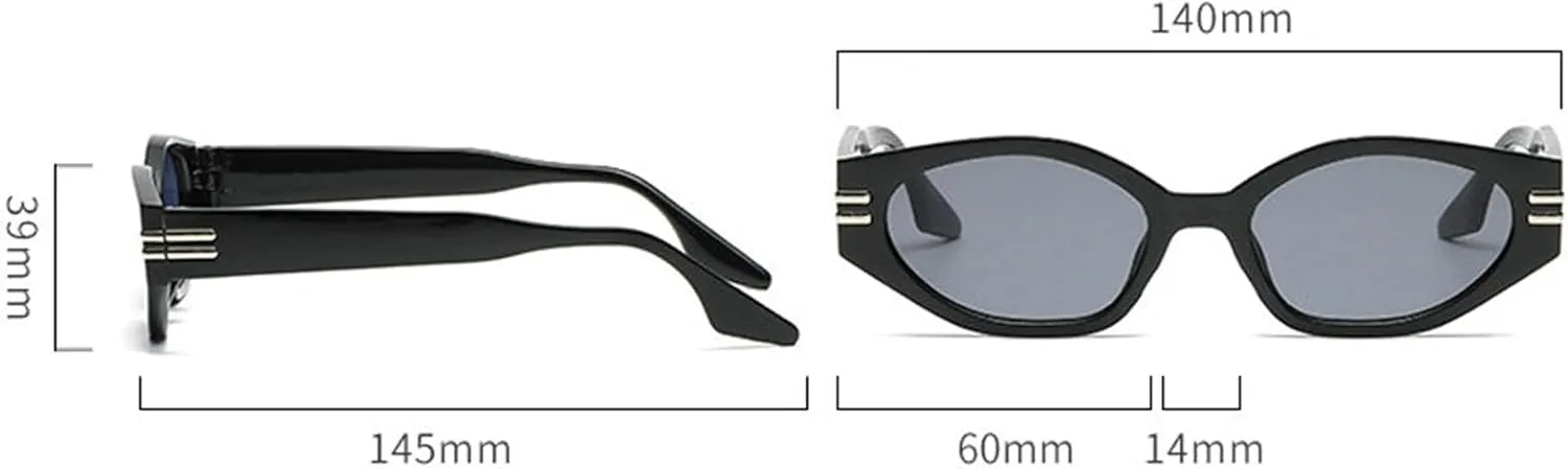 willochra Cat Eye Sunglasses Women Luxury Small Sun Glasses for Men Vintage Irregular Eyeglasses Black Green Goggles F27