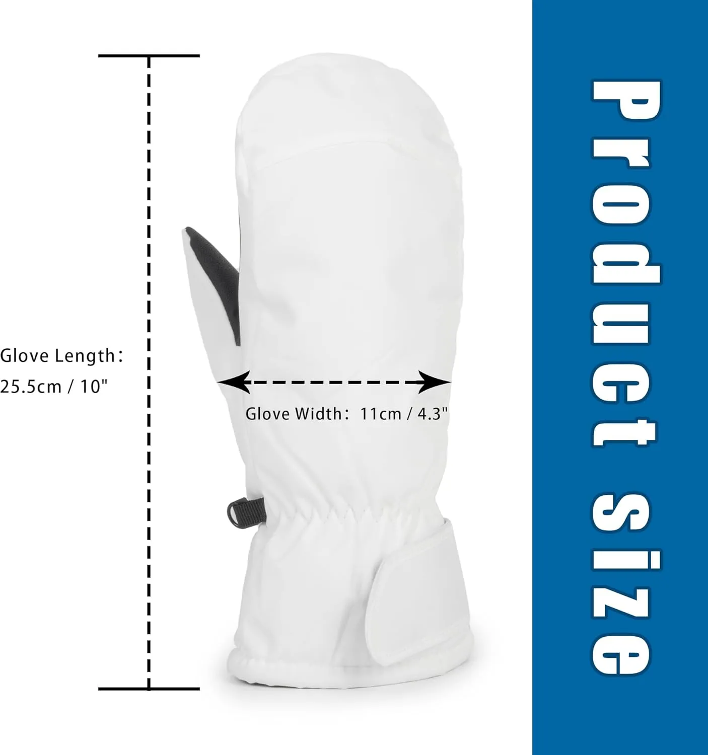 Winter-Ski-Snow-Gloves Men Women - Waterproof Adult Mittens-Gloves for Cold Weather Skiing Hiking Cycling