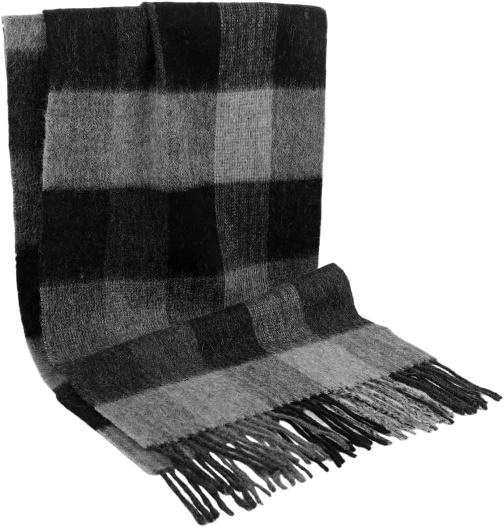 Winter Wool Plaid Striped Scarf for Men,Women Fashion Tartan Checkered Scarf Scarves
