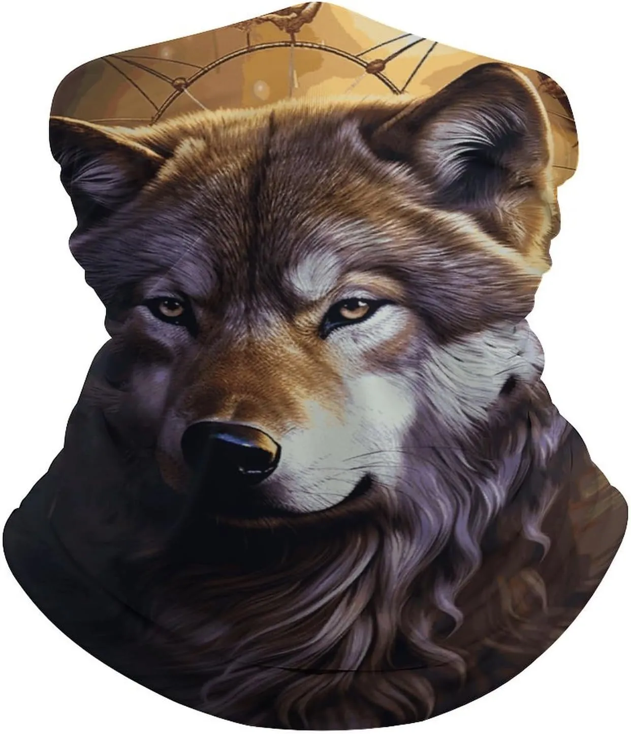 Wolves And Dream Catchers Neck Gaiter UV Sun Protection Balaclava Breathable Ski Face Mask for Men Women Versatile Cover Scarf Bandana Head Wrap