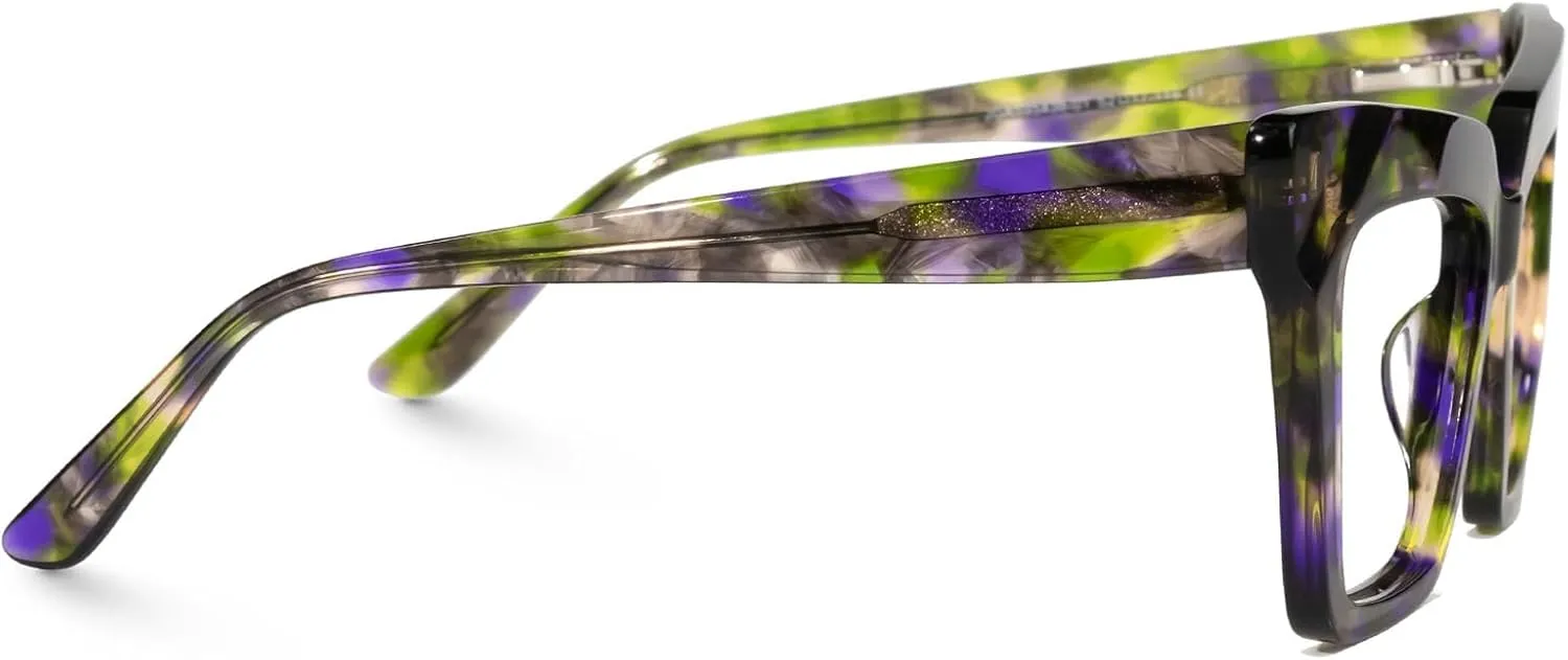 Zeelool Fashion Cat Eye Glasses Frame for Women with Non-prescription Clear Lens Eyeglasses Barnes ZJGA595438